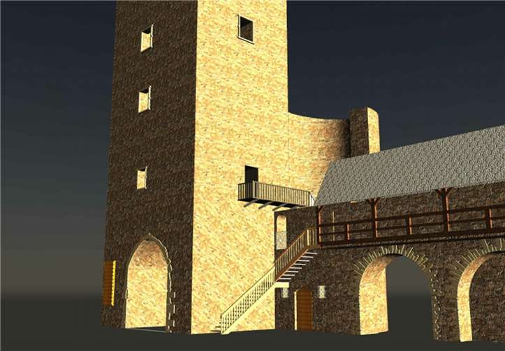 Eine Animation des neuen Besuchereingangs.