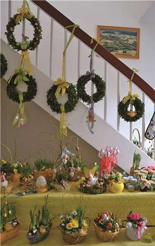 Eine Auswahl an Osterdekor vom Oberbachemer Bazar.