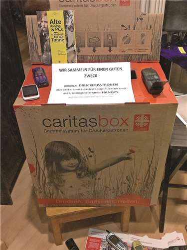 Eine Caritasbox steht zur Verfügung.Privat