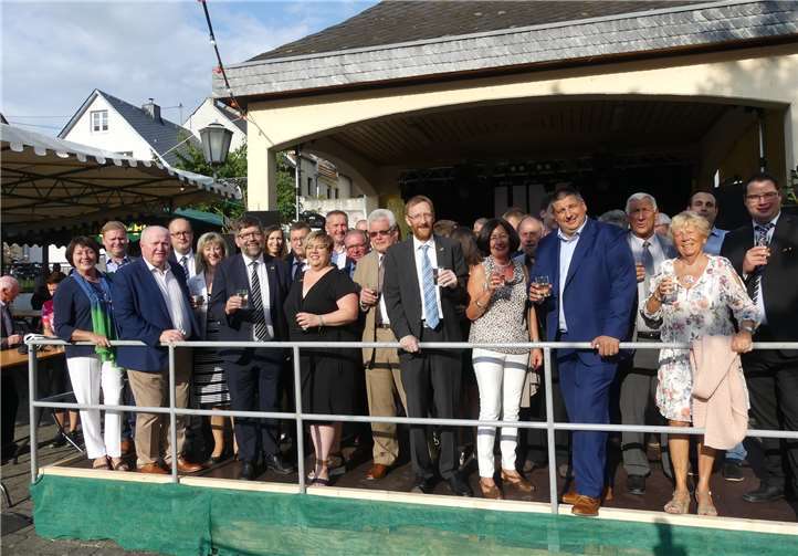Eine Delegation aus der belgischen Partnerstadt feierte das Jubiläum zusammen mit ihren Fankeler Freunden.