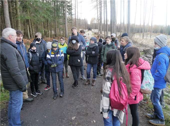Eine Delegation der Schule hat nun symbolisch 50 Buchen gepflanzt.Foto: privat