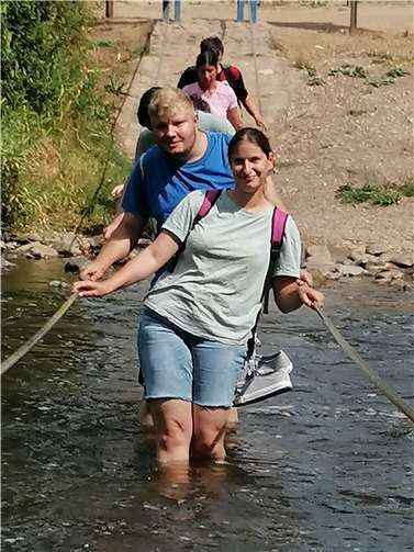 Eine Durchquerung der Nahe war eines der Highlights.  Fotos: privat