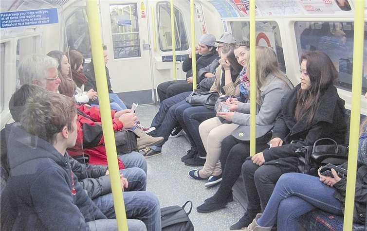 Eine Fahrt in der Londoner „Tube“ durfte im Programm natürlich nicht fehlen.  privat