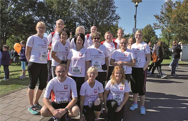 Eine Gruppe der Sozialstation Polch nahm auch am Stadtlauf teil.
