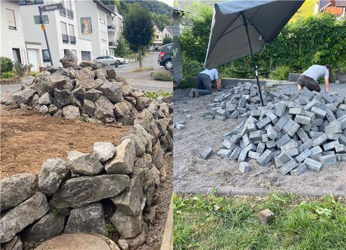 Eine Projektidee wurde in Alken mit der Generalüberholung eines Bestandgartens erfolgreich umgesetzt: Terrassenflächen wurden entsiegelt. Bambus, Thuja und Kirschlorbeeren wurden entfernt und durch heimische, insektenfördernde Stauden und Hecken ersetzt. Zudem wird eine Magerwiese angelegt.