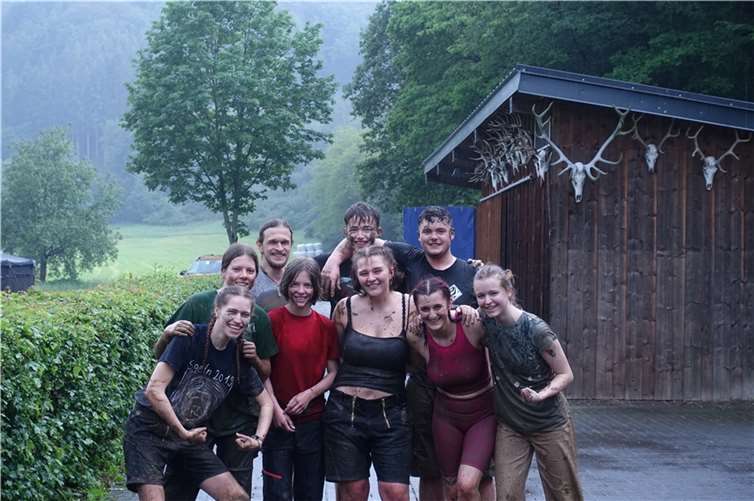 Eine Schlammschlacht sorgte bei den Pfadfindern für gute Laune.