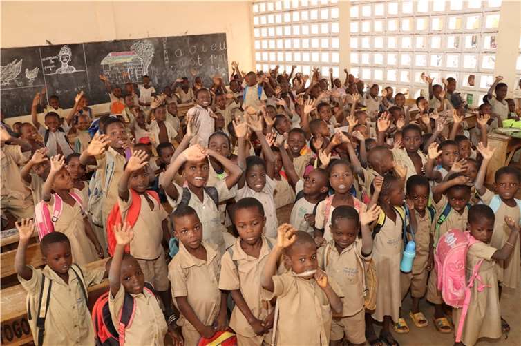 Eine Schulklasse in Madjikpeto.