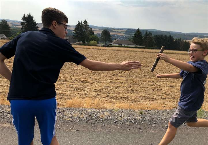 Eine Übung für den Landeswettbewerb war der Staffellauf.