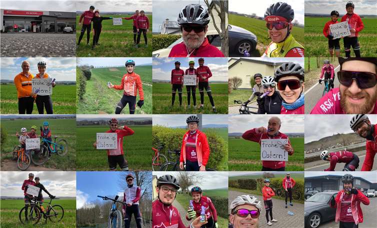 Eine Vielzahl an Mayener Radsportlern unterwegs zu ihrer „individuellen“ Saisoneröffnung.Foto: privat