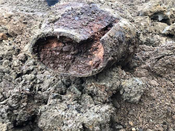 Eine amerikanische, 500 Pfund schwere Fliegerbombe wurde im Bereich des Mayener Grubenfeldes gefunden. Foto: Stadt Mayen