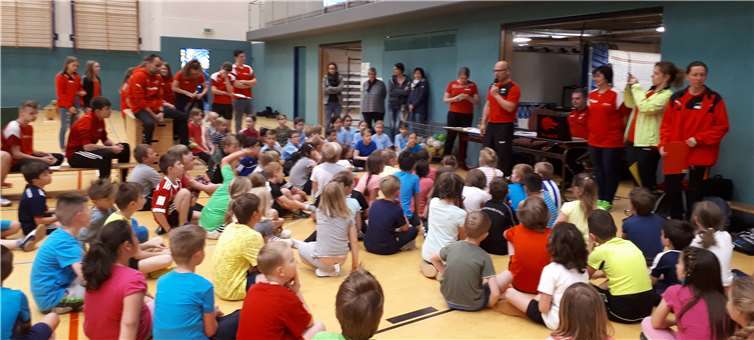 Eine gelungene Kooperation zwischen der Handballabteilung der Sportfreunde 09 Puderbach, der Holzbachtalschule Puderbach sowie der Grundschule Roßbach.privat