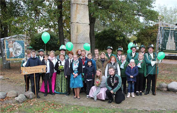 Eine große Abordnung des Bezirksverbandes Voreifel reiste zu den Bundesjungschützentagen. privat