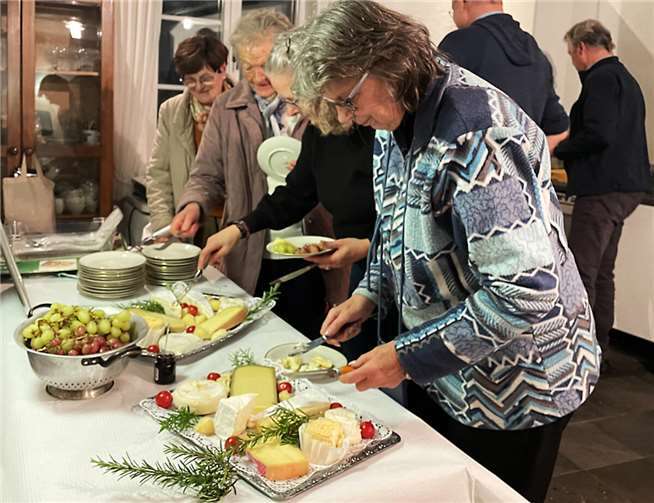 Eine große Auswahl an Käse durfte natürlich nicht fehlen.