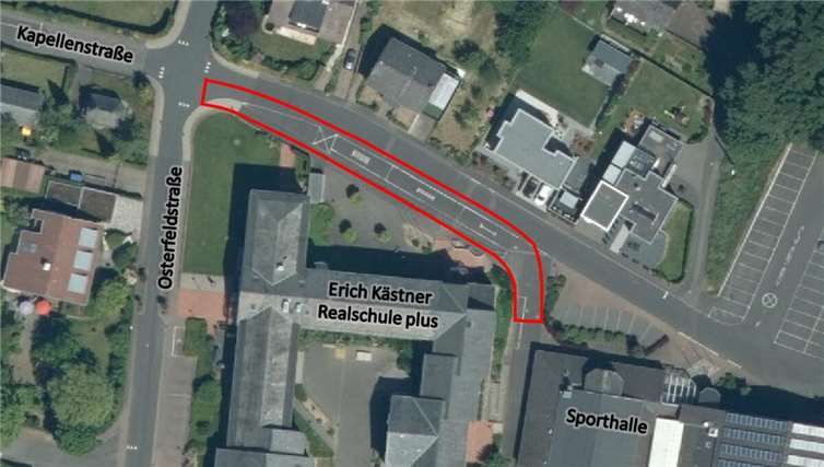 Eine halbseitige Sperrung ist erforderlich.Foto: Stadt Ransbach-Baumbach