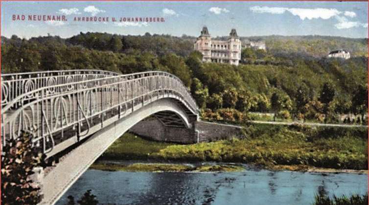 Eine historische Aufnahme der Ahr unterhalb der Johannisburg.privat