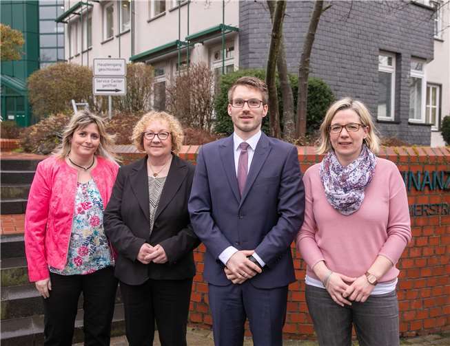 Eine positive Bilanz für das Jahr 2019 zog die Spitze des Finanzamts Ahrweiler (von links): Geschäftsstellenleiterin Paula-Marie Rosenbaum, Vorsteherin Elke Karpinsky-Wirth, der stellvertretende Vorsteher Christoph Knauf und Sachgebietsleiterin Anke Brücker.Foto: JOST