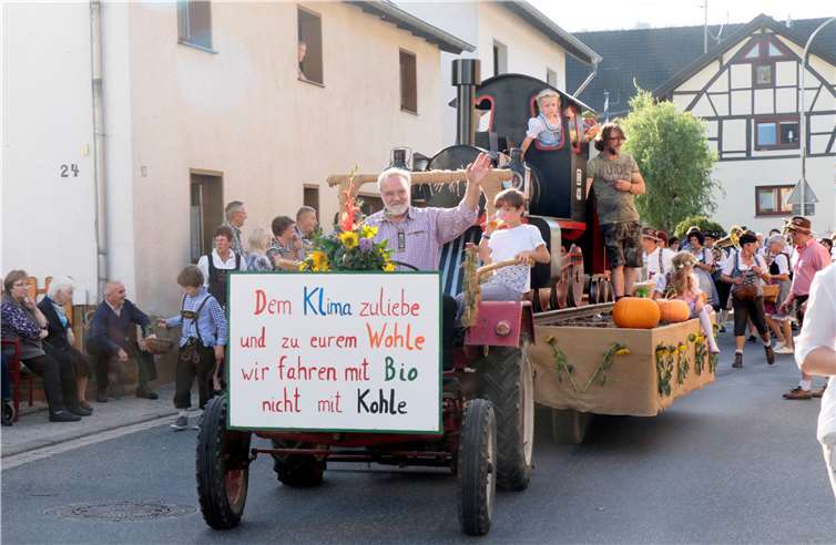 Eine umweltbewusste Zugnummer war auch am Zug beteiligt. 