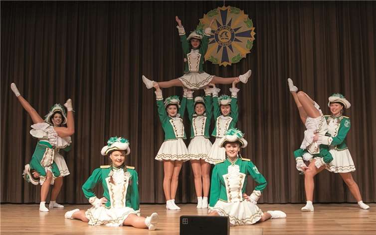 Einen sehenswerten Auftritt lieferte die Witterschlicker „Tonmöhne“ bei ihrem Auftritt im Rahmen des Freundschaftstreffen des NCR Blau Gold Rheinbach ab.