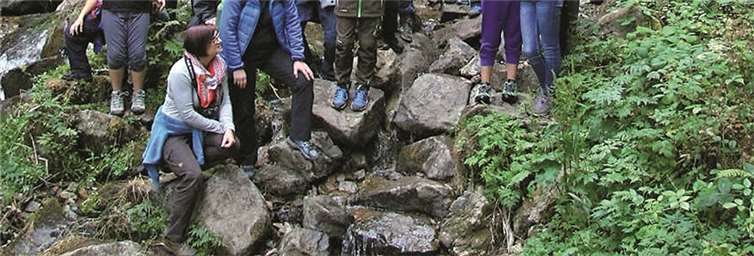 Einer Wanderung führte zum 20 Meter hohen Wasserfall am Gebirgsdorf Le Hohwald.