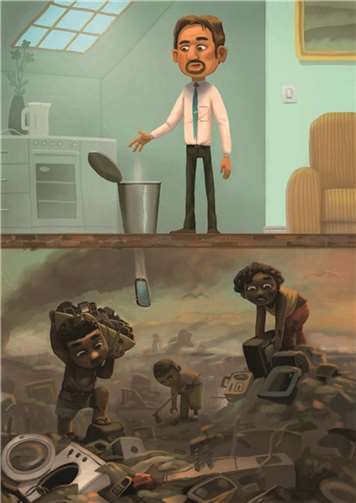 Eines der fünf Motive der Caritas-Jahreskampagne.privat