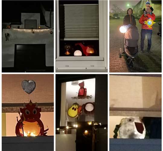 Einige Beispiele für die schön geschmückten Fenster zu St. Martin.Foto: P. Kreber