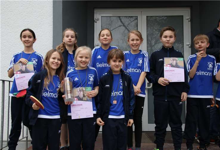 Einige der erfolgreichen Spieler des TTC Buschhoven beim Kreisentscheid. privat