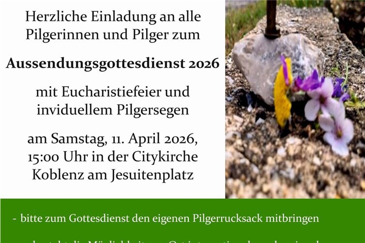 Einladung zum Aussendungsgottesdienst