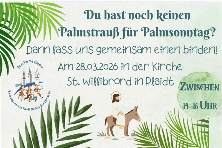 Einladung zum Palmstraußbinden 