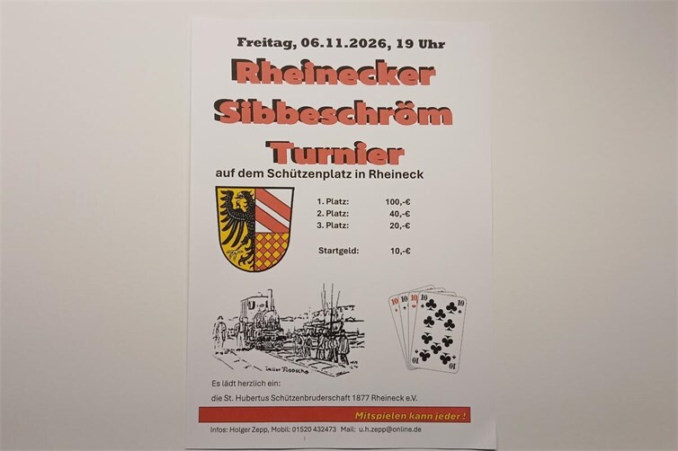 Einladung zum Sibbeschröm-Turnier