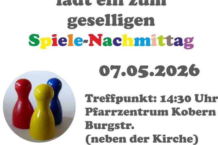 Einladung zum Spielenachmittag