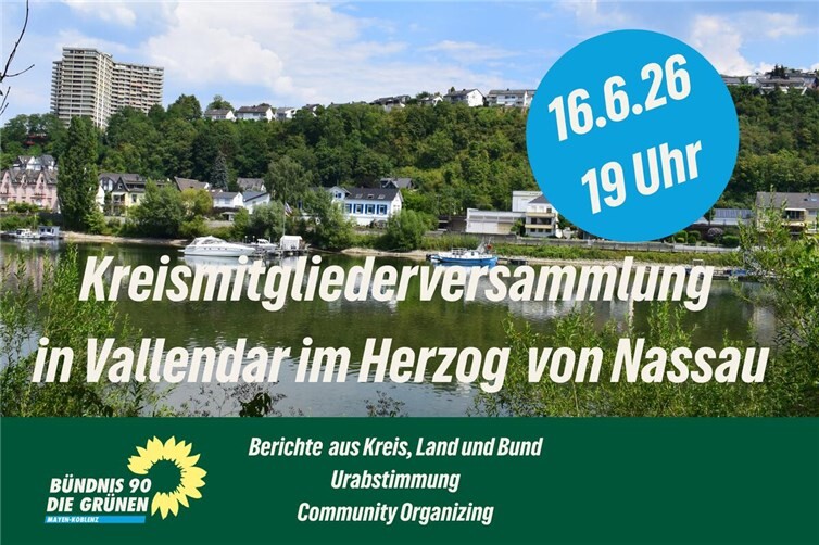 Einladung zur Kreismitgliederversammlung in Vallendar
