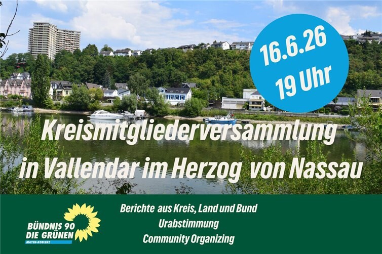 Einladung zur Kreismitgliederversammlung in Vallendar