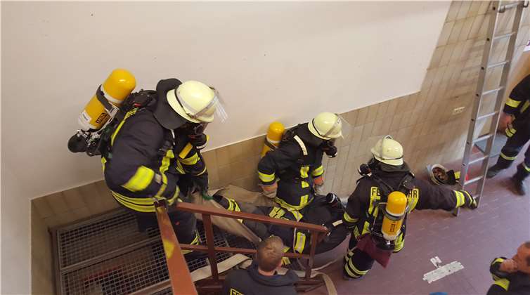 Einsatz bei einem Atemschutznotfall.