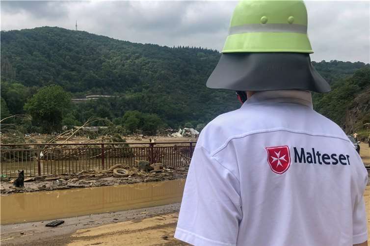 Einsatzkräfte aus Bayern unterwegs im Kreis Ahrweiler. Foto: 