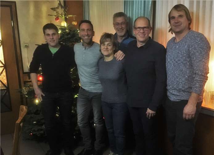 Einstimmig im Amt bestätigt wurde Vorsitzender Jörg Groß (2. v. l.), der mit seinen Vorstandskollegen (v. l.) Martin Wagner, Anja Degen, Helmut Schopp, Günther Bast und Achim Degen auch in den kommenden vier Jahren die Geschicke des Vereins lenken wird.  privat