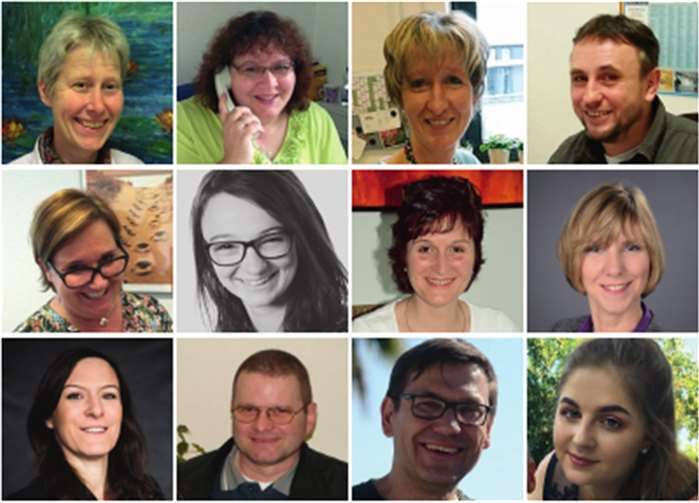 Einzeln verbunden. Das vhs-Team.Quelle: VHS Koblenz