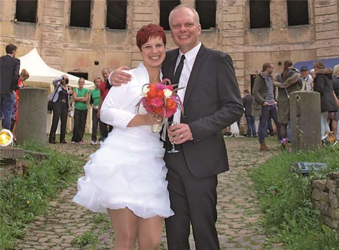 Elena und Jörg Pelzer erlebten an einem außergewöhnlichen Ort ihren schönsten Tag im Leben.US