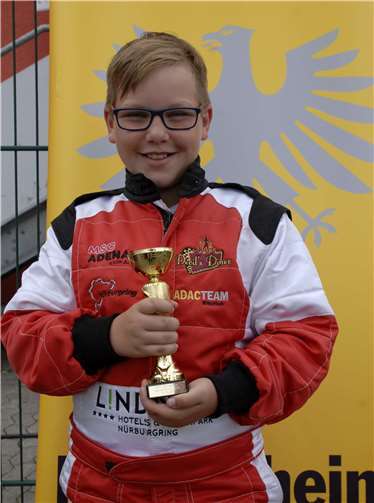 Elias Greten bei der Siegerehrung. privat