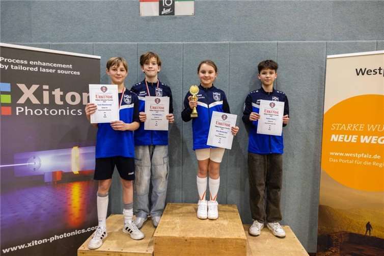 Eliza Muchorska gewinnt Gold, (von links) Tarje Fleischmann, Paul Mitnacht gewinnen Bronze und Rodion Shyrai wird 5. Platz. Fotos: Jan von Uxkull-Gyllenband