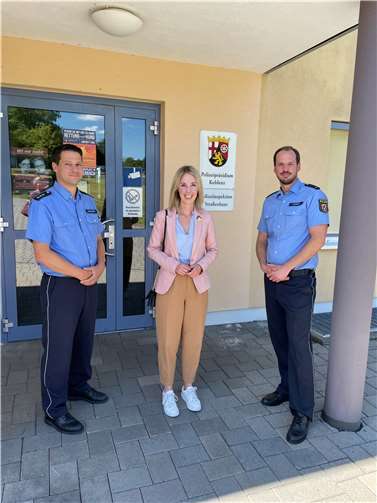 Ellen Demuth tauschte sich mit Patrick Marquardt (links) und Florian Schwan (rechts) aus.  Foto: privat