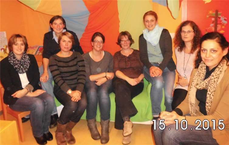 Elternausschuss 2015 /16, Kath. Kita St. Martin: Tina Selbach, Ute Gebhardt (hinten), Darya Hirsch, Sandra Pütz, Sonja Hansen, Natalia Sieben, Christine Mollbach und Sevinc KocStefan