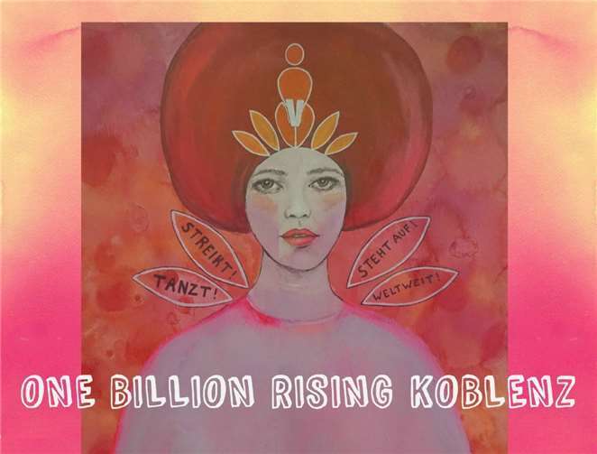 Emblem der One Billion Rising-Aktion Koblenz. Foto: www.onebillionrising.de