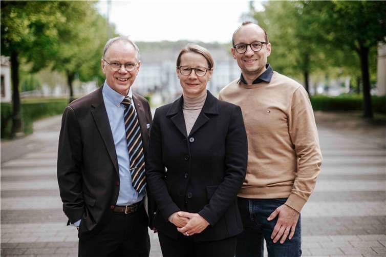 Engagieren sich für die Schloßstraße: Michael Müller, Vorsitzender des BID Schloßstraße Koblenz e. V., Meike Maser-Plag, Managerin und Stephan Schunk, stellvertretender Vorsitzender. (v.li.).  Foto: Sarah Reuther