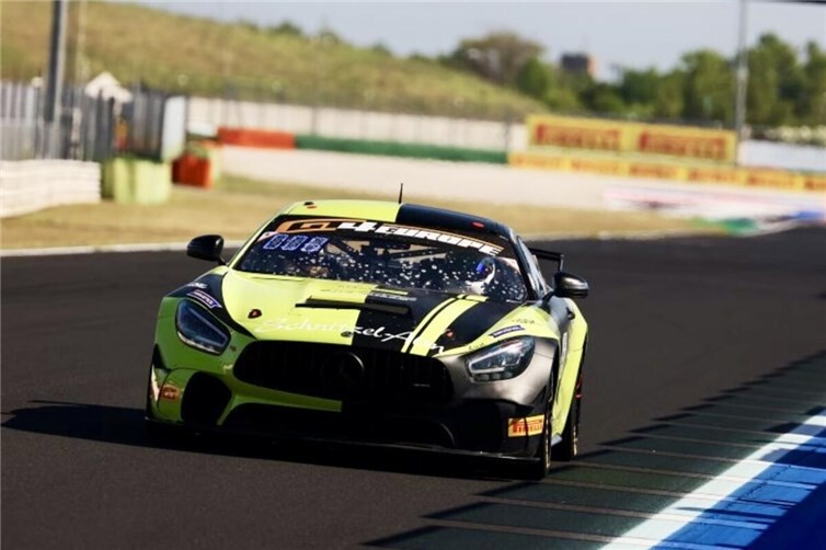 Enrico Förderer mit seinem Schnitzelalm Racing Mercedes-AMG GT4 in Misano 