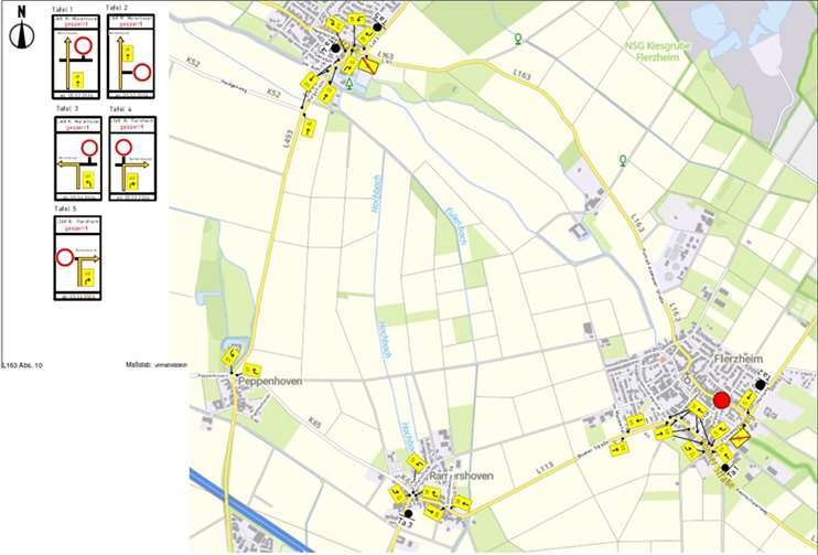 Entsprechende Umleitungen werden für den betroffenen Zeitraum ausgeschildert.  Quelle: Stadt Rheinbach
