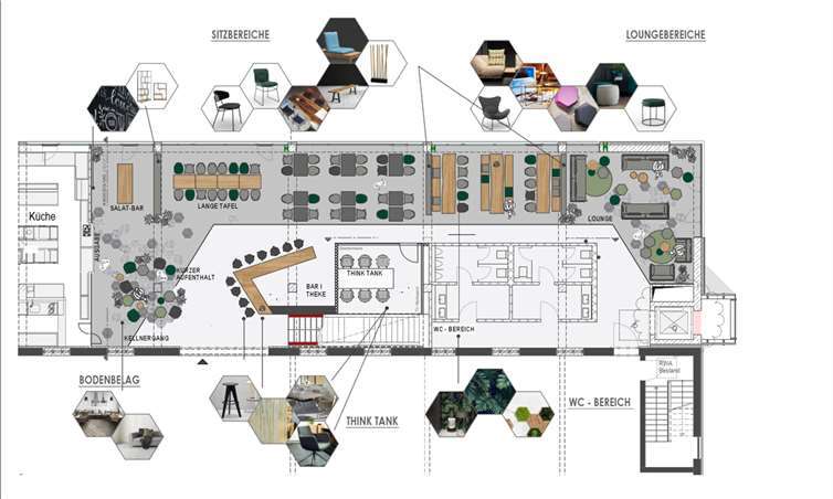 Entwurf zur Raumplanung von Fries Architekten.Quelle: Fries Architekten
