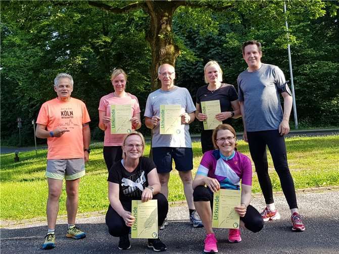 Erfolgreich beendeten die Teilnehmerinnen und Teilnehmer den im März begonnenen Laufeinsteigerkurs des Meckenheimer Sportvereins e.V.. Foto: privat