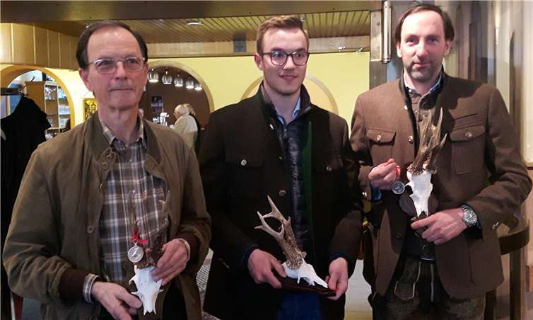 Erfolgreiche Jäger des Hegerings, v.l.: Bernhard von Lüttichau, Richard Schuck und Philipp Hinzen.privat
