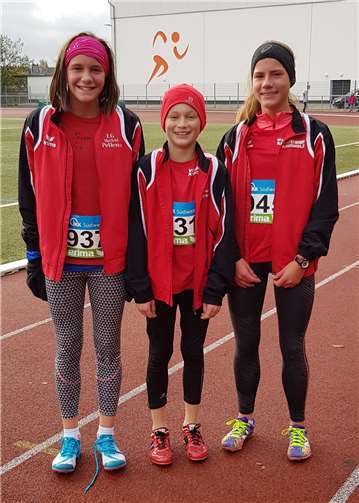 Erfolgreiche Nachwuchs-Leichtathleten (von links): Madita Frieb-Preis, Julian Lange und Lena Rotta.privat