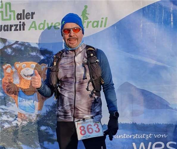 Eric Syburra startete sportlich in den Advent beim Argenthaler Quarzit Adventstrail.  Foto: privat